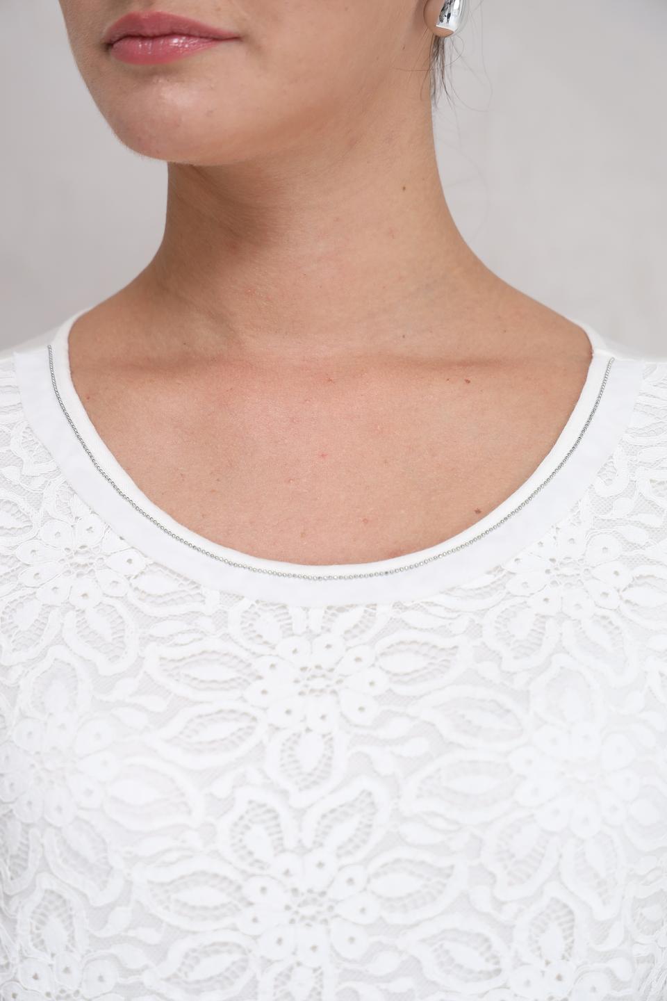 Блуза SE Stenau кружево белая