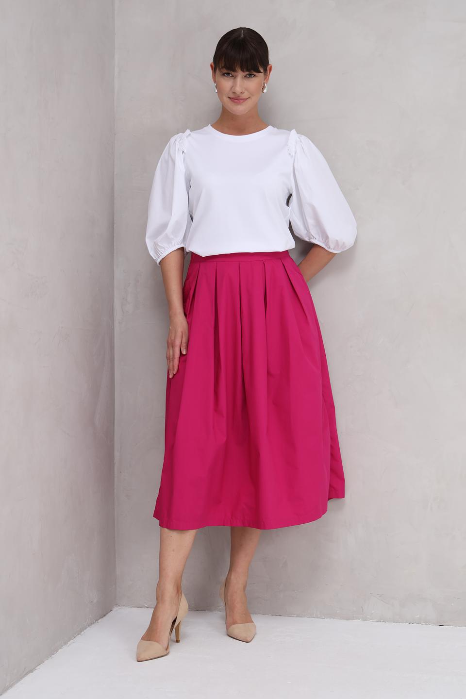 Юбка Oui фуксия с плиссировкой