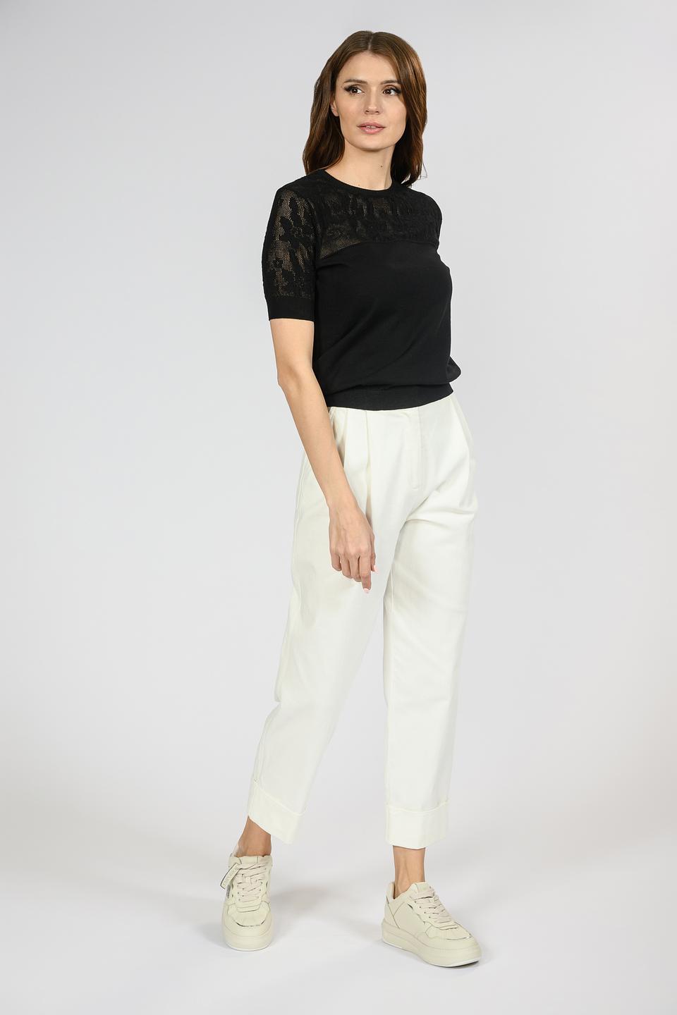 Джемпер Giorgio Grati с кружевом чёрный