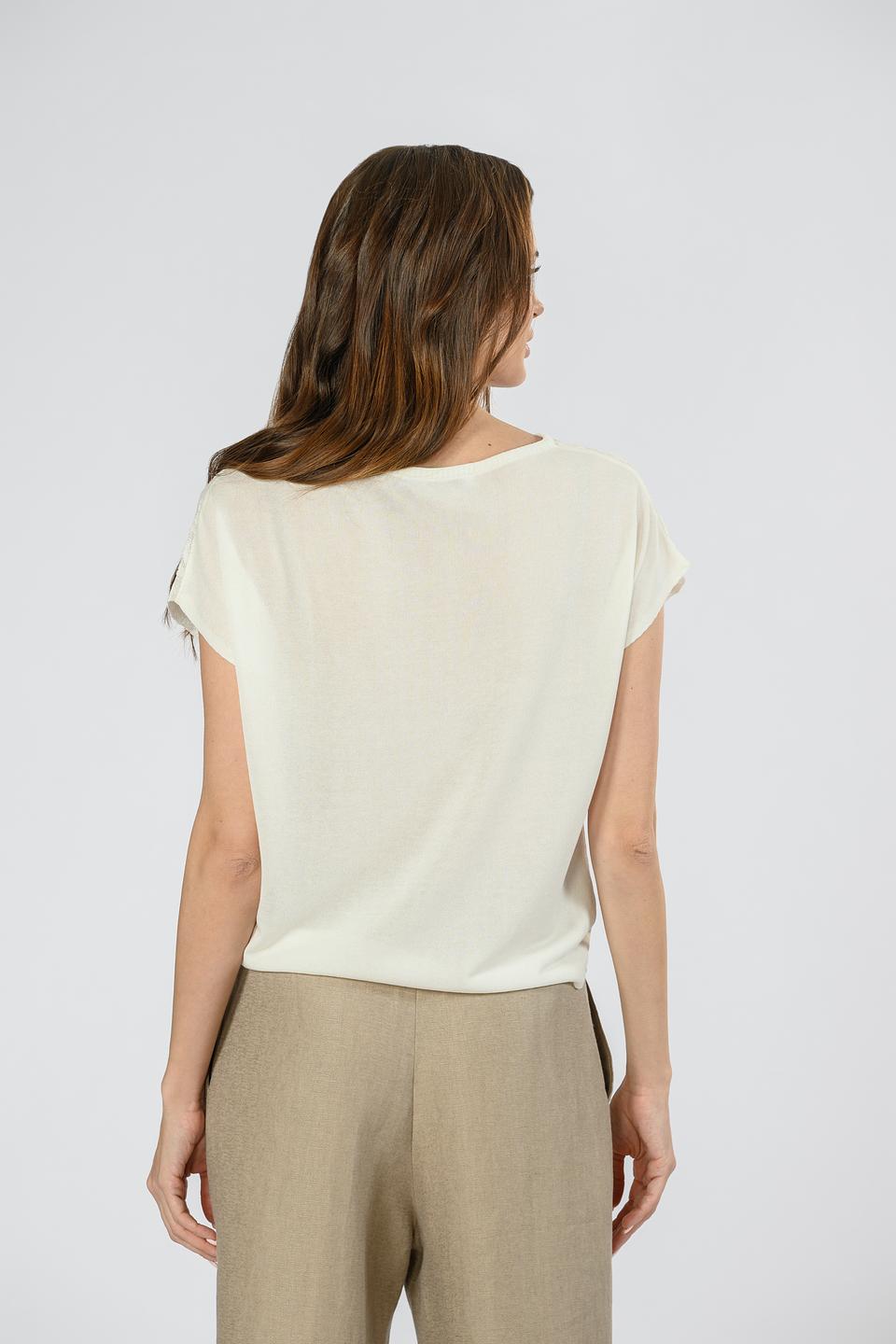 Джемпер Giorgio Grati женский с кружевом белый