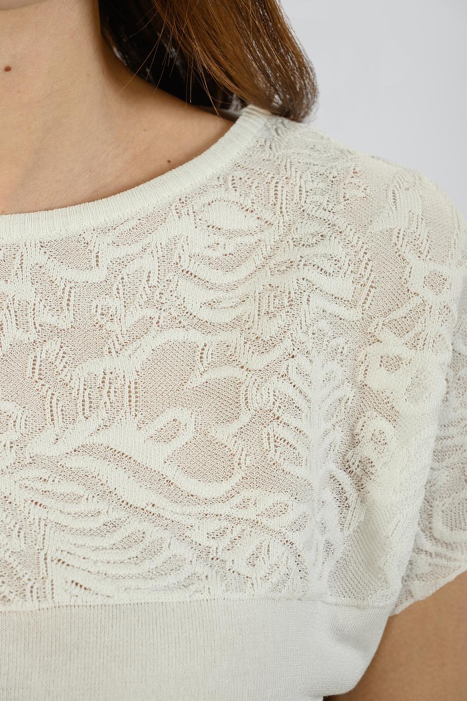 Джемпер Giorgio Grati женский с кружевом белый