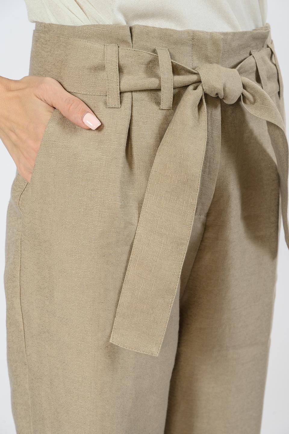 Брюки Giorgio Grati лен бежевые