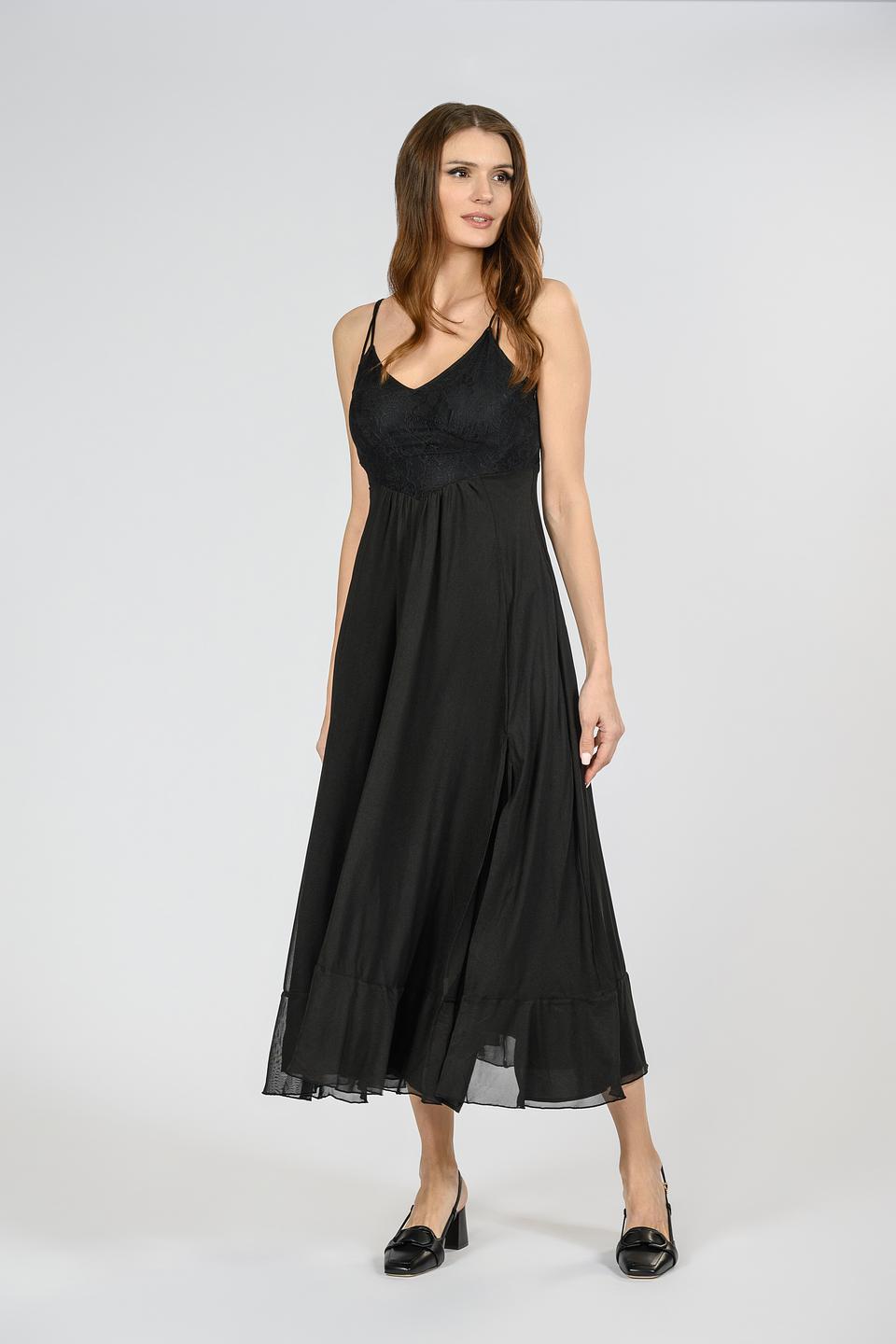 Платье Hugo жен. с кружевом чёрное