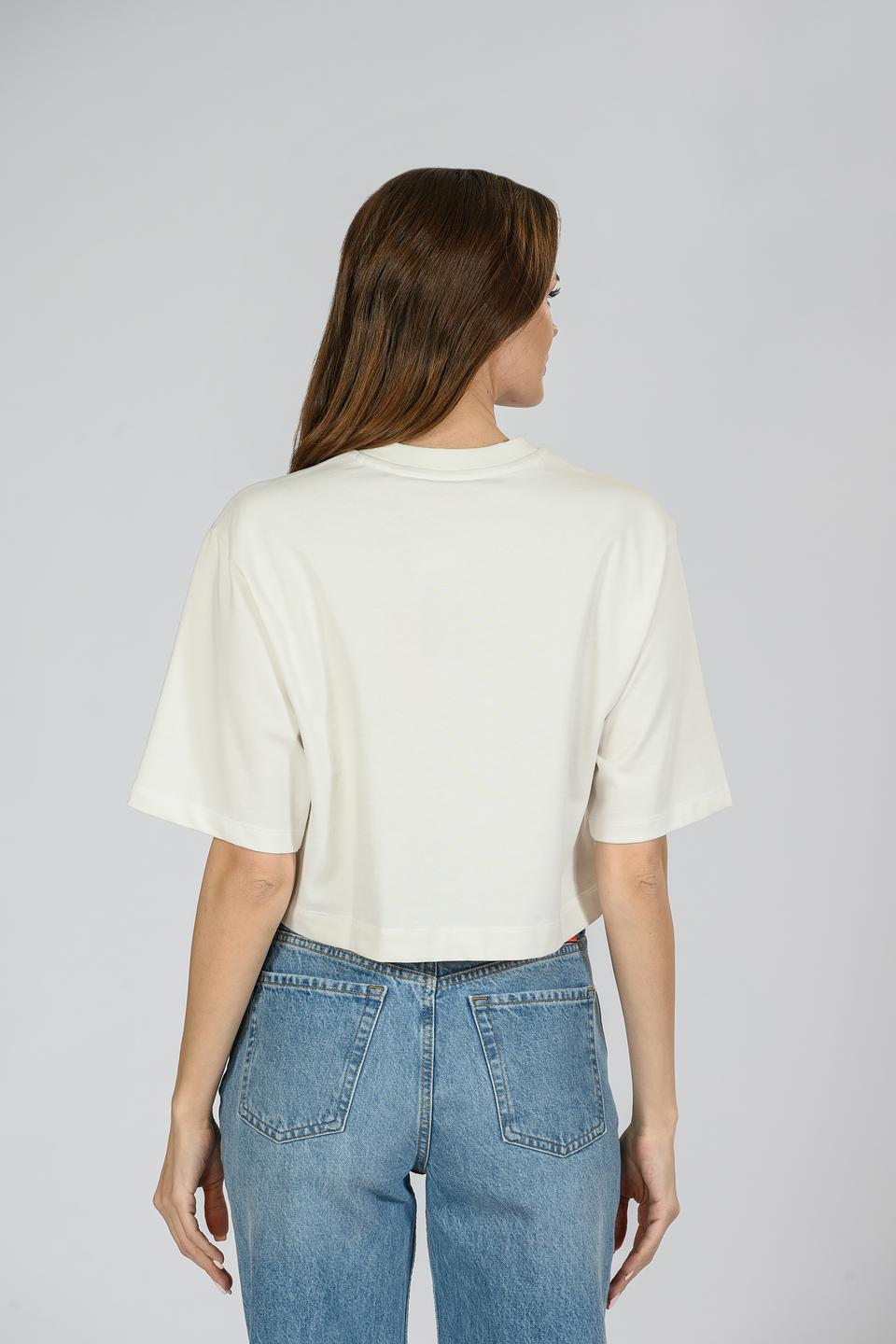 Футболка Hugo женская укороченная белая