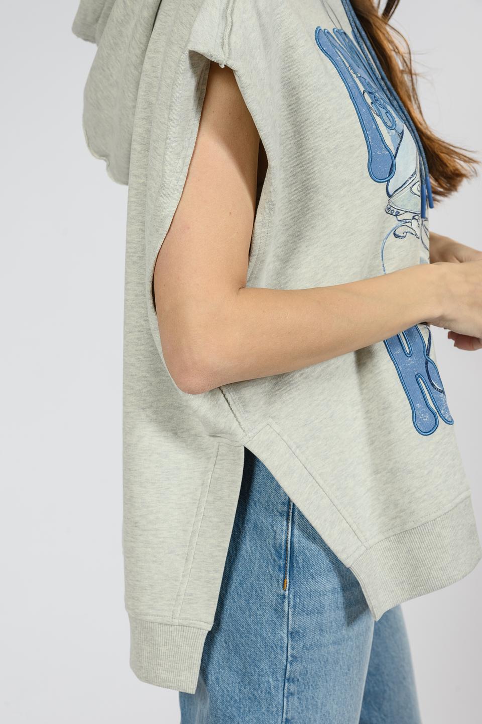 Футболка Boss Orange с принтом серая