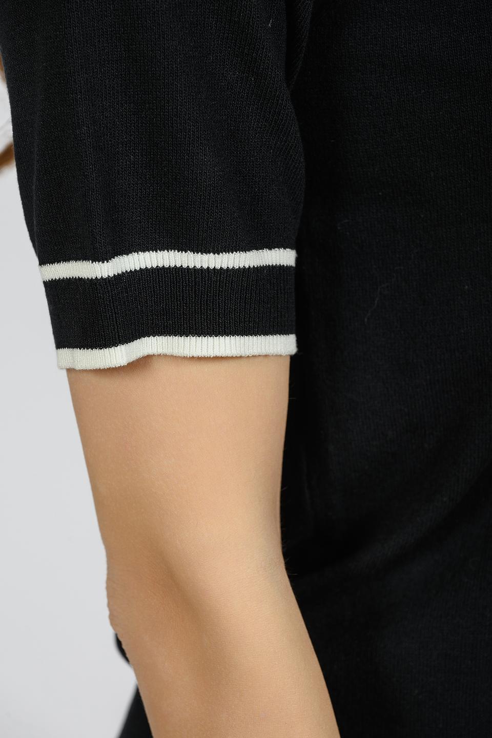 Футболка Emka женская с завязками чёрная