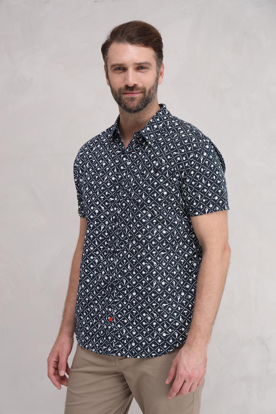 Рубашка кр Time Zone с принтом