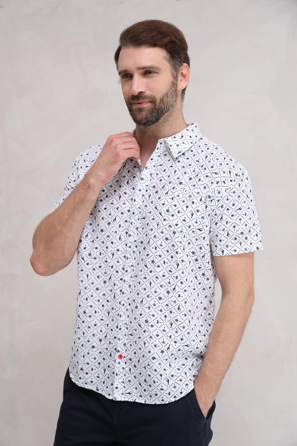 Рубашка кр Time Zone с принтом