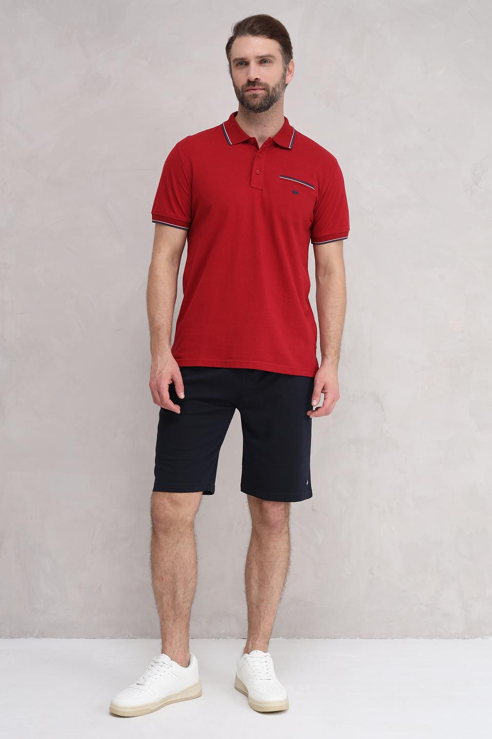 Поло Granchio красный с полоской