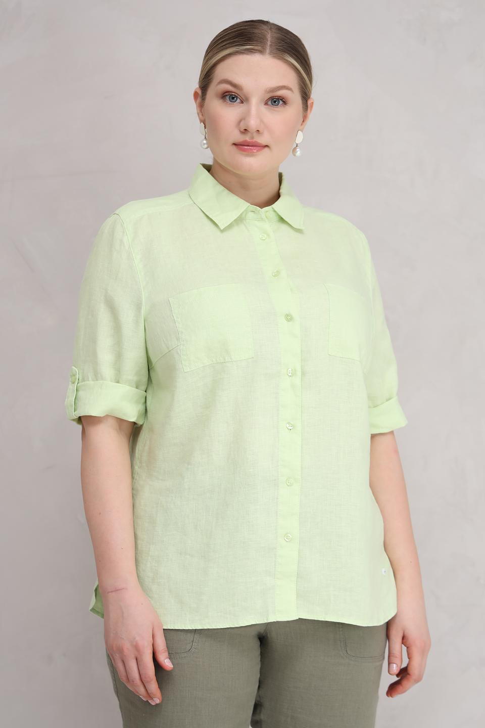 Рубашка Olsen из льна лайм