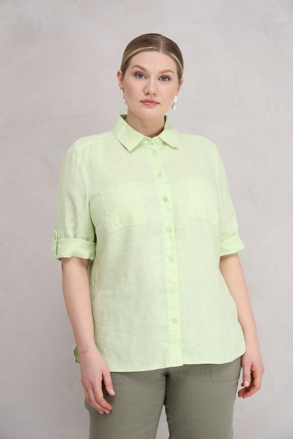 Рубашка Olsen из льна лайм