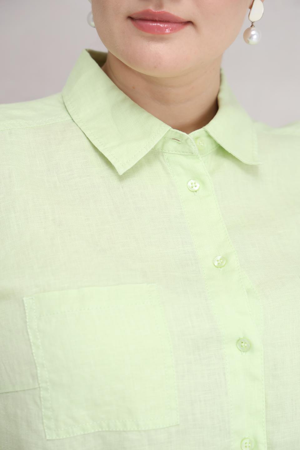 Рубашка Olsen из льна лайм