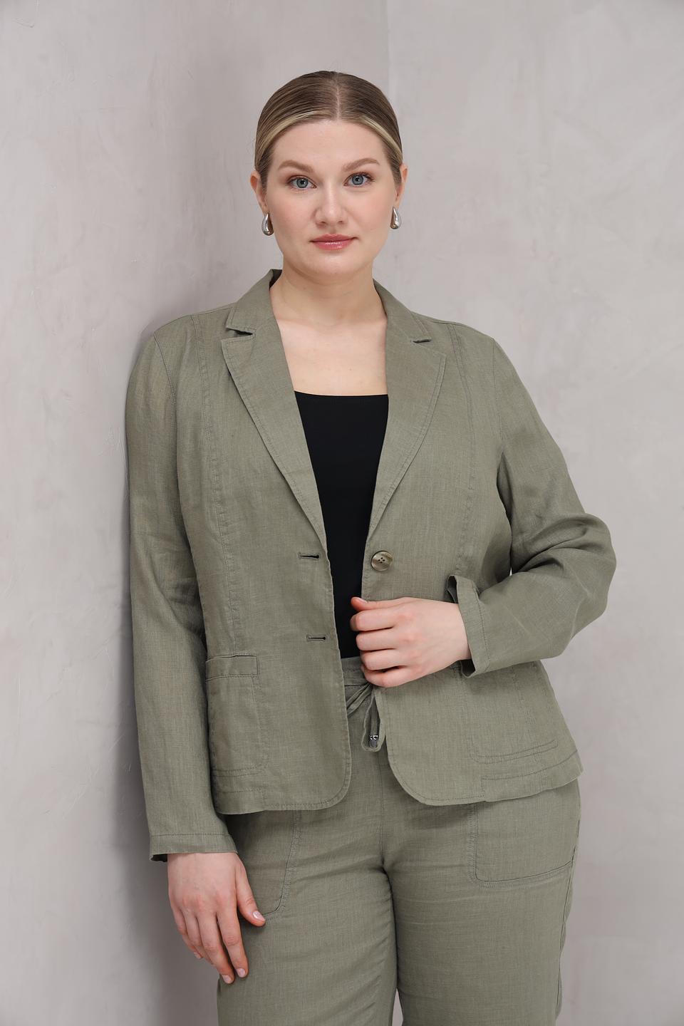Жакет Olsen льняной хаки