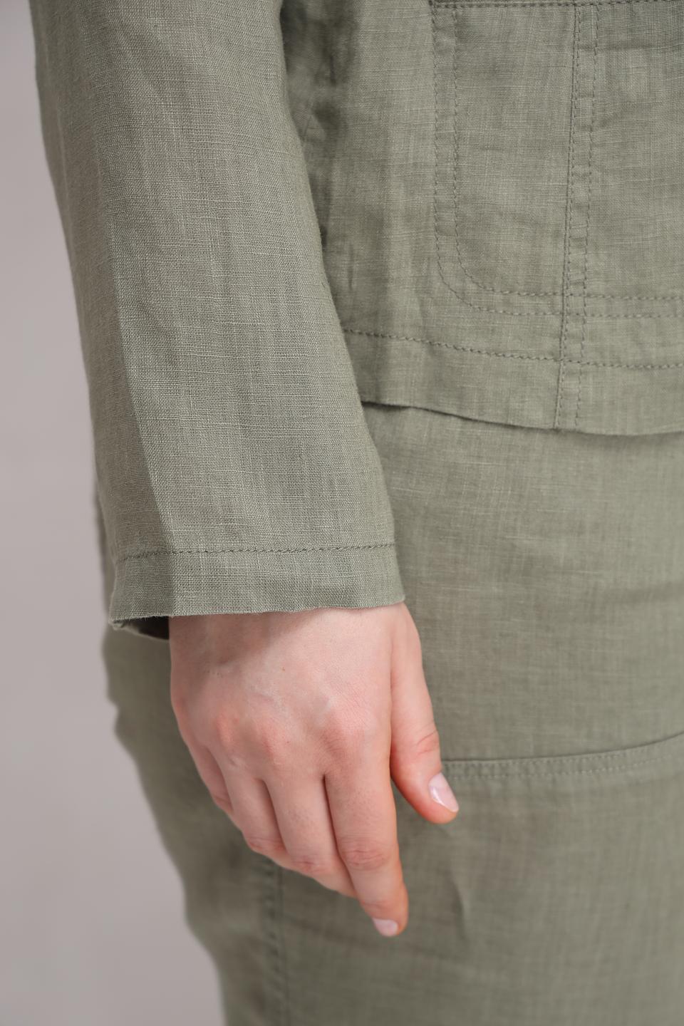 Жакет Olsen льняной хаки