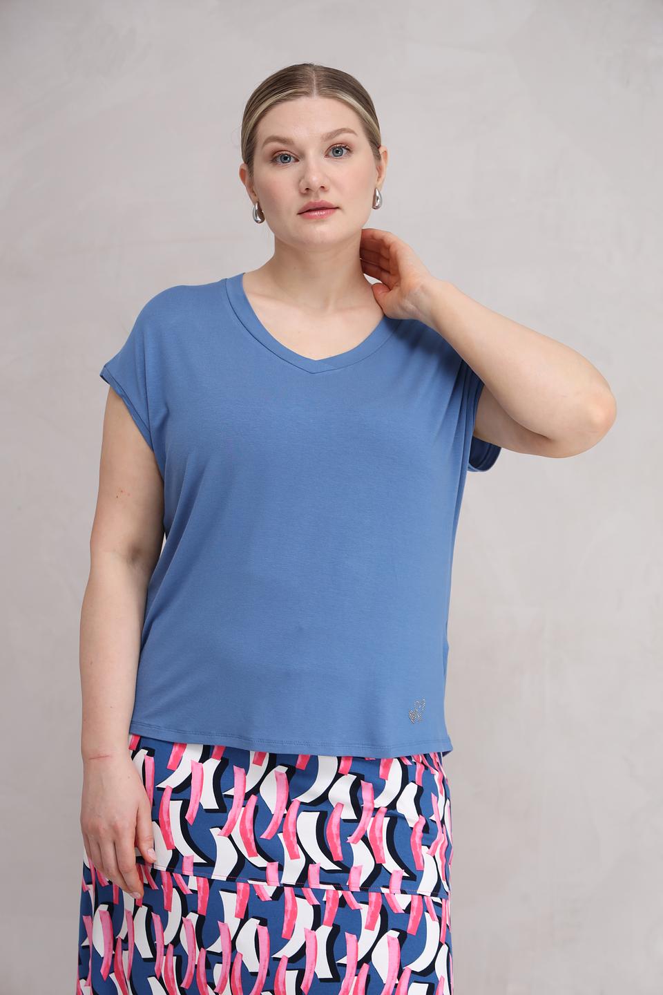 Футболка Lebek женская голубая