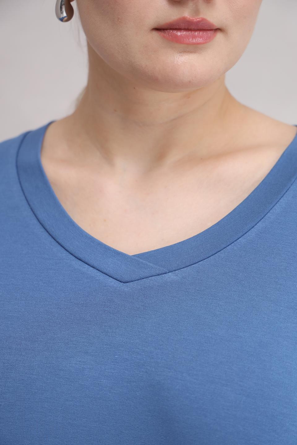 Футболка Lebek женская голубая