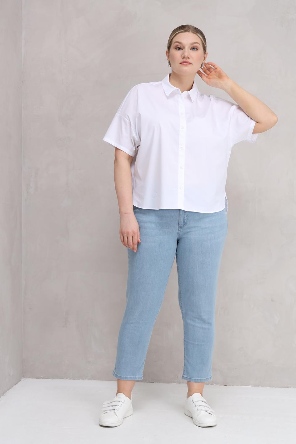 Блуза Lecomte женская белая с коротким рукавом