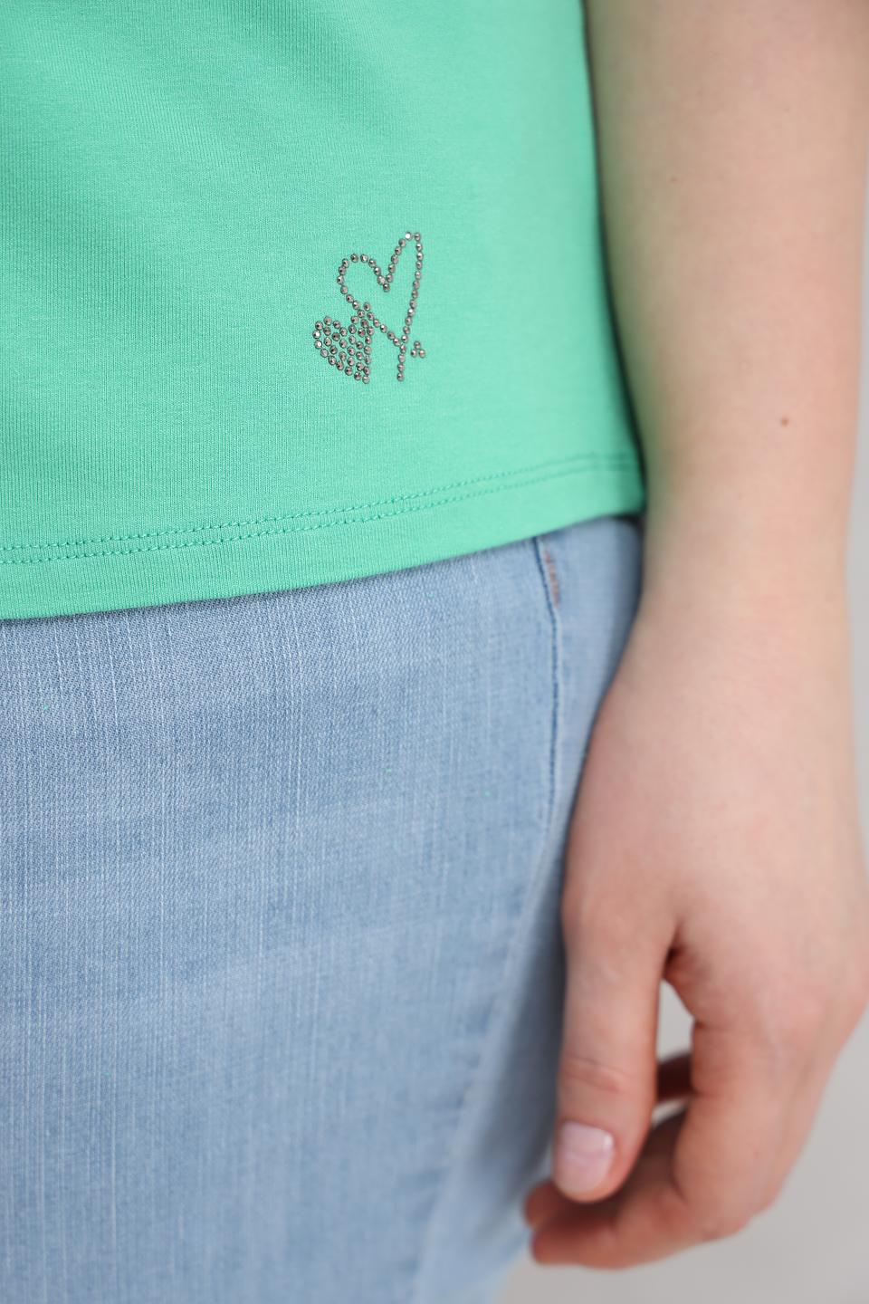 Топ Lebek мятный с рукавами