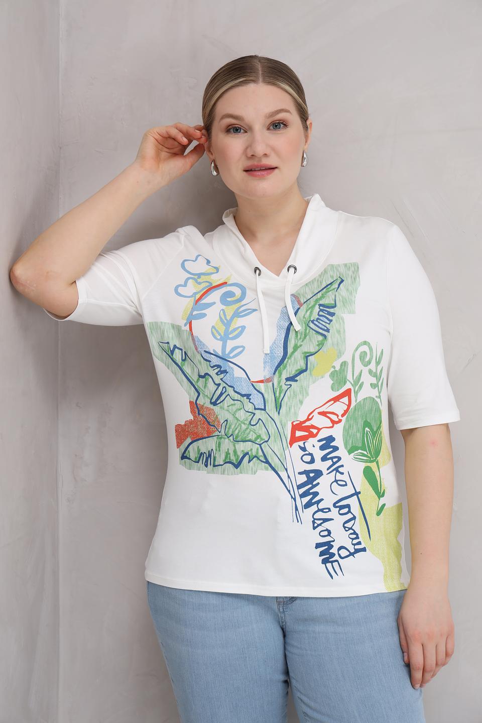 Футболка Lebek с принтом