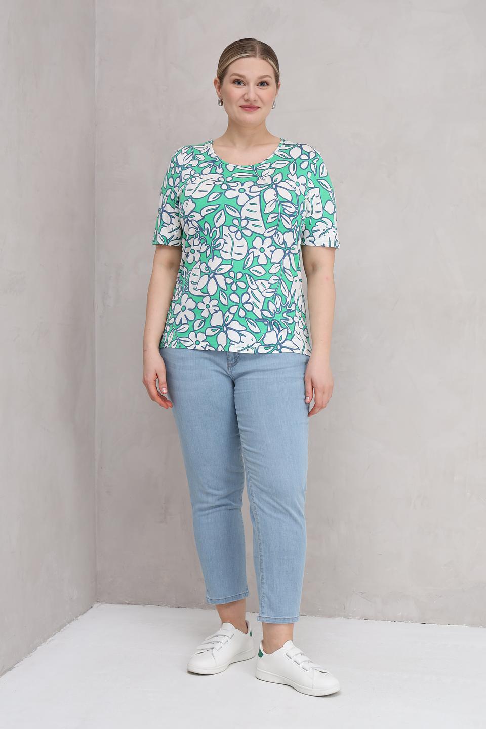 Футболка Lebek с цветочным принтом