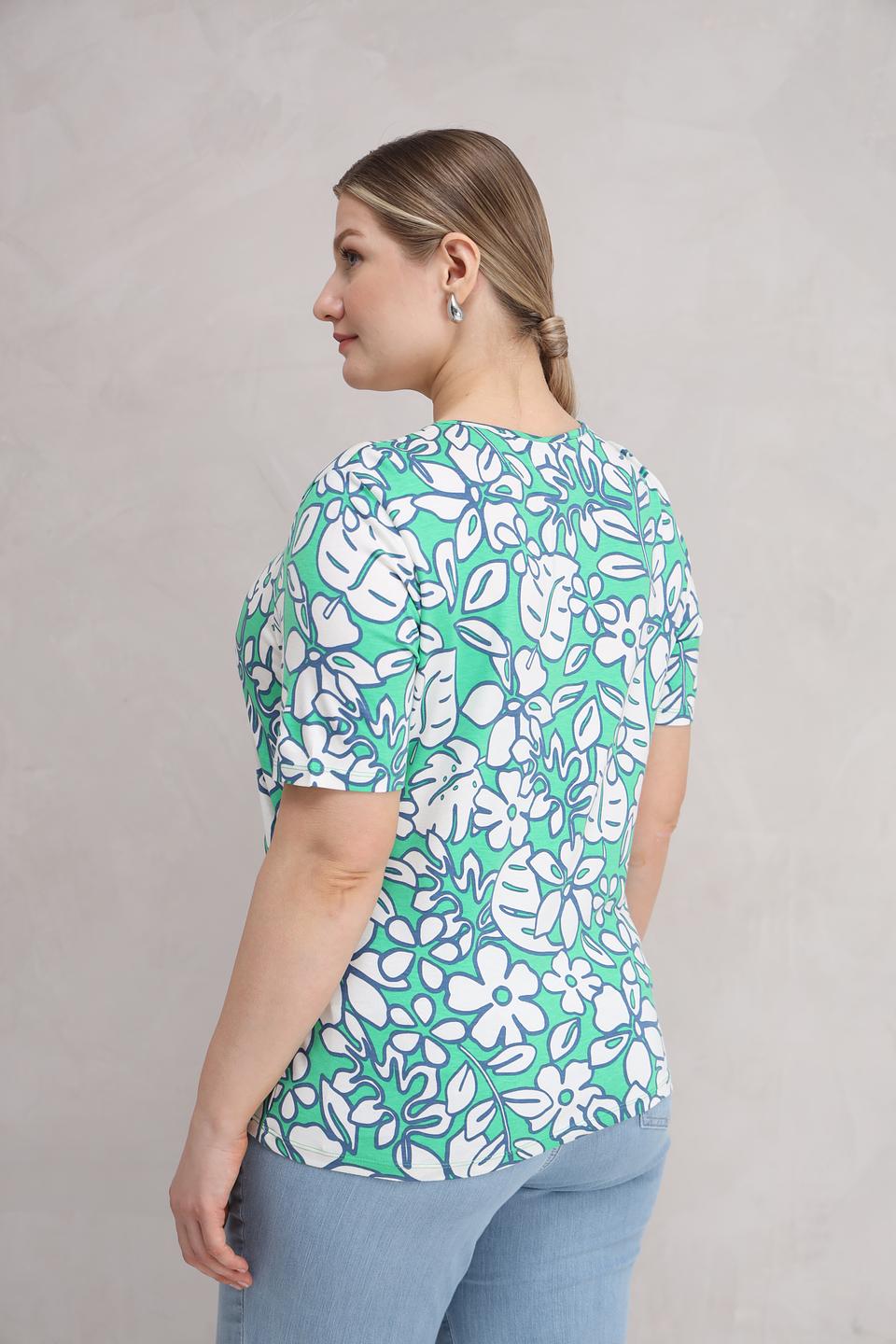 Футболка Lebek с цветочным принтом