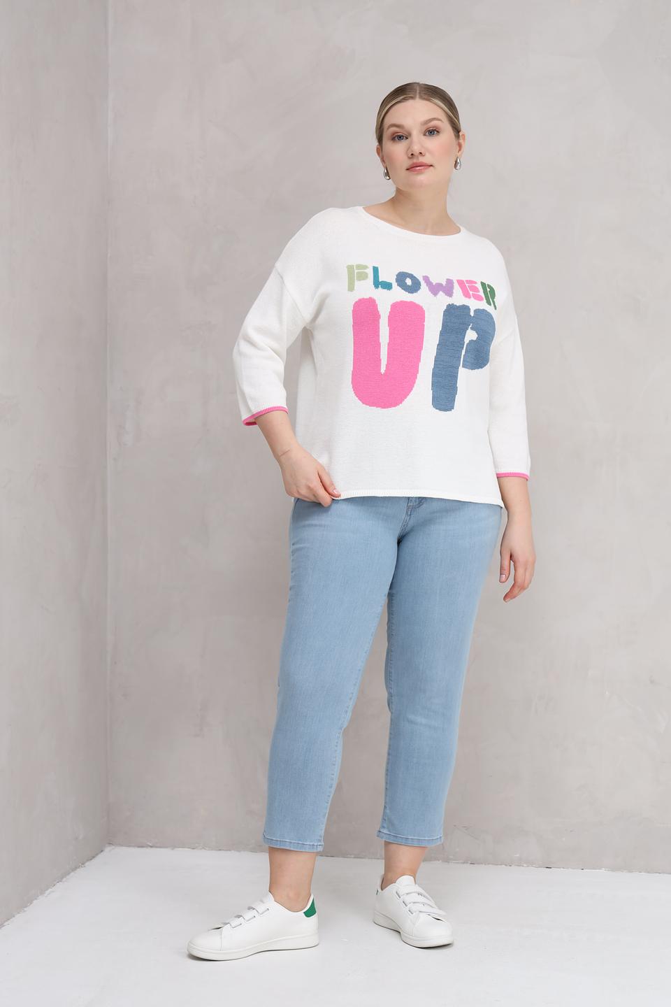 Пуловер Lecomte с надписью Flower Up