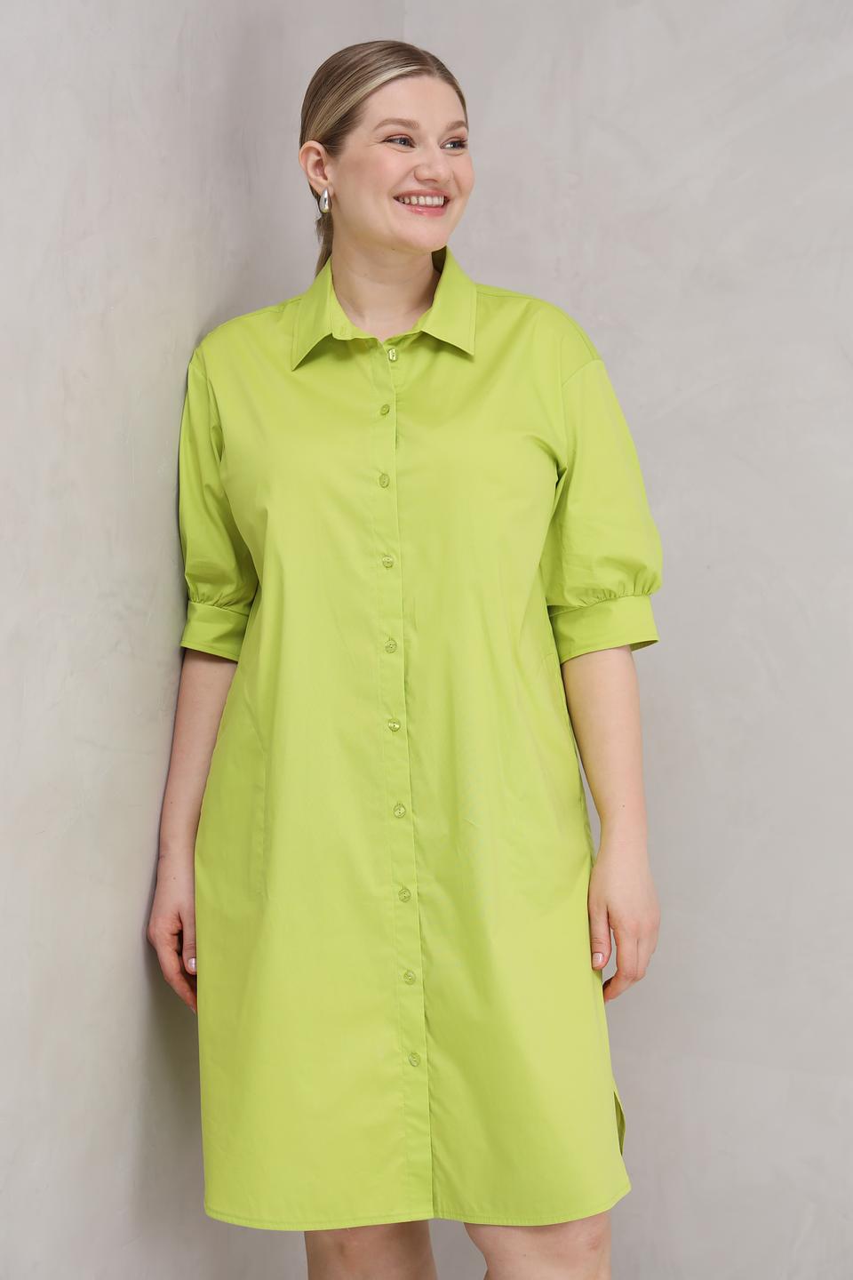 Платье-рубашка Lecomte лайм