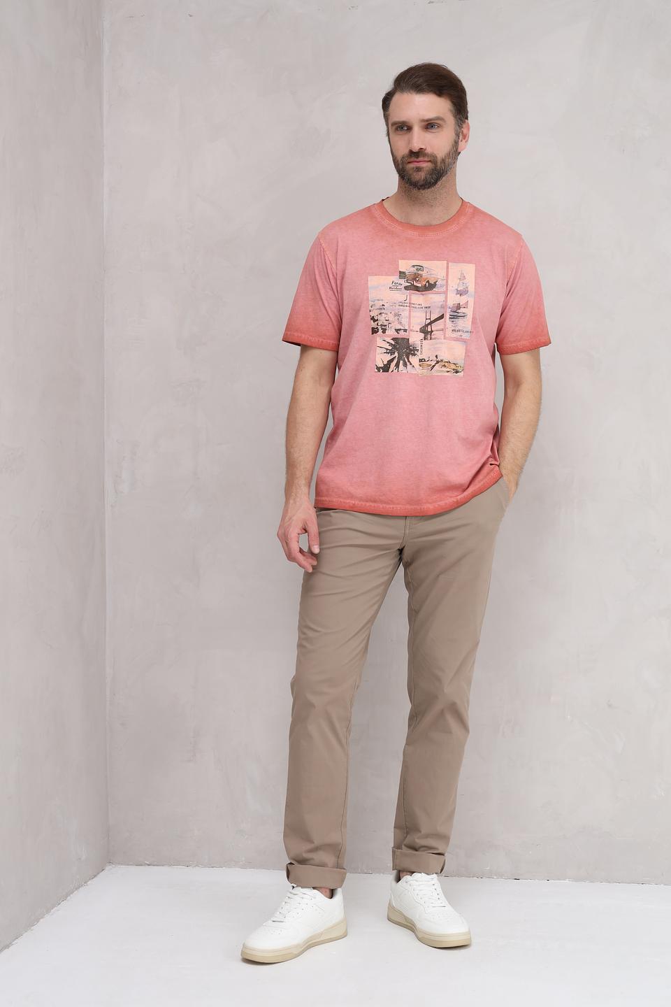 Футболка Casa Moda с принтом розовый