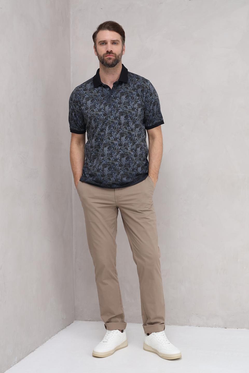 Поло Casa Moda с цветочным принтом