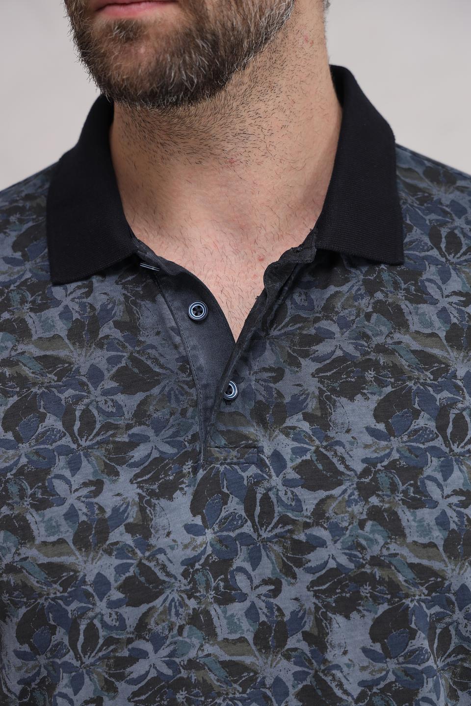 Поло Casa Moda с цветочным принтом