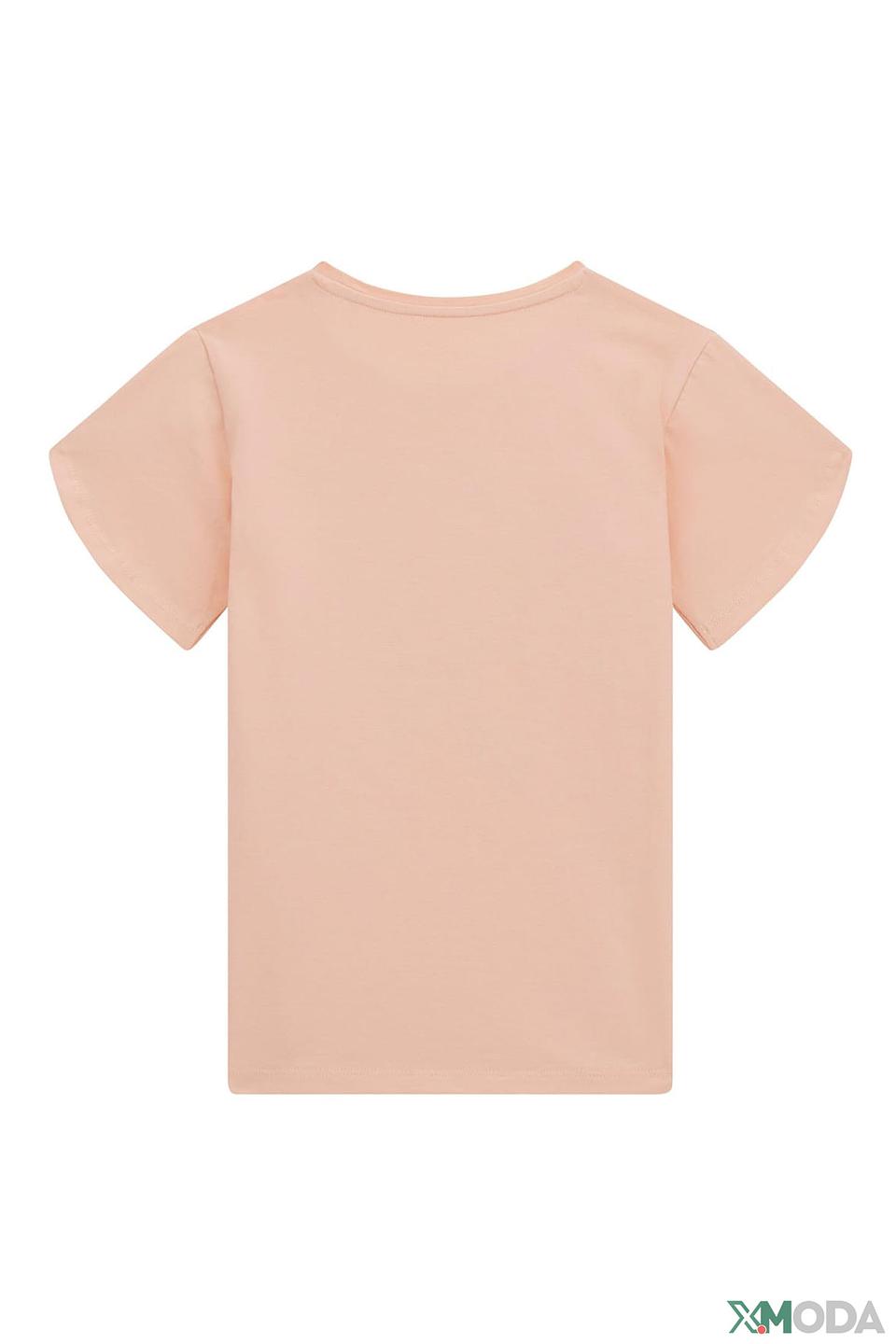 Футболка Guess дев. с пайетками персиковый