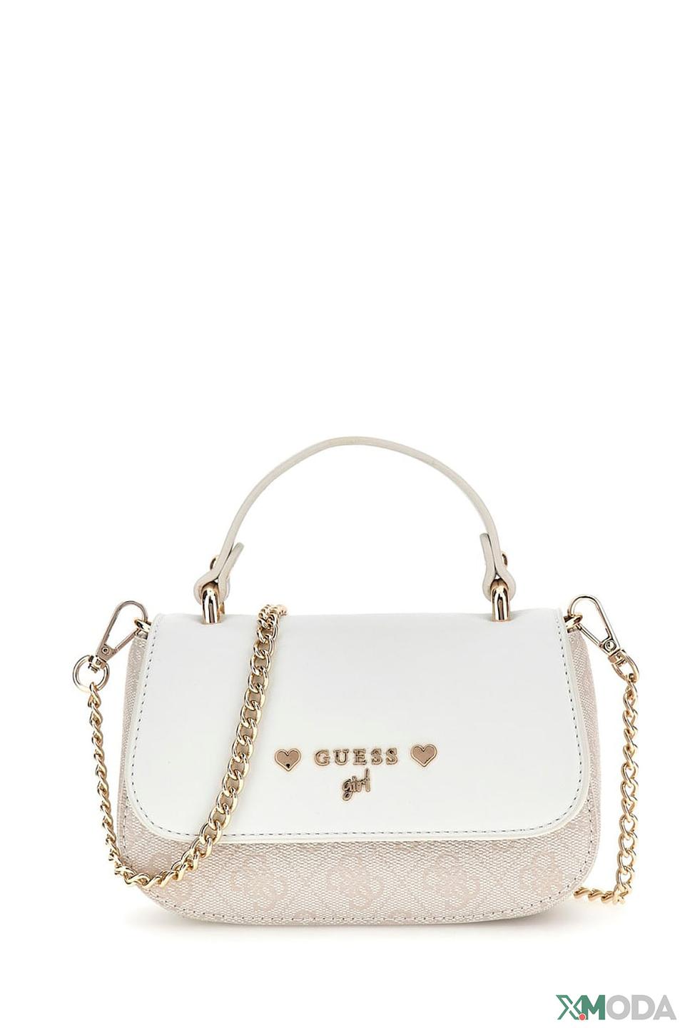 Сумка Guess дев. с логотипом белая