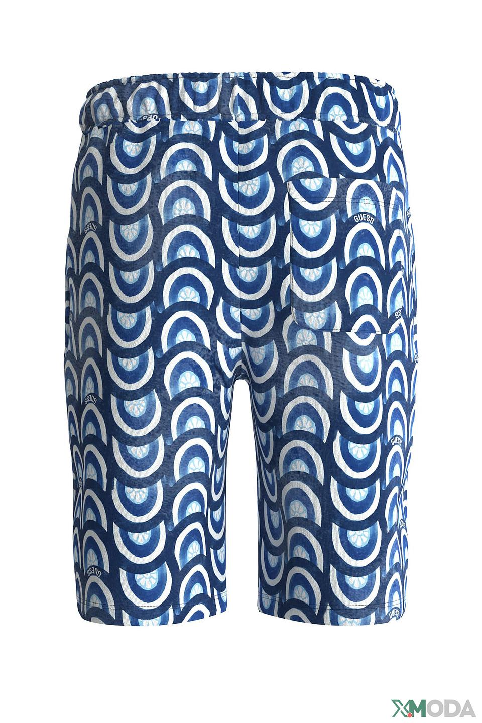 Брюки шорты Guess синие с узором
