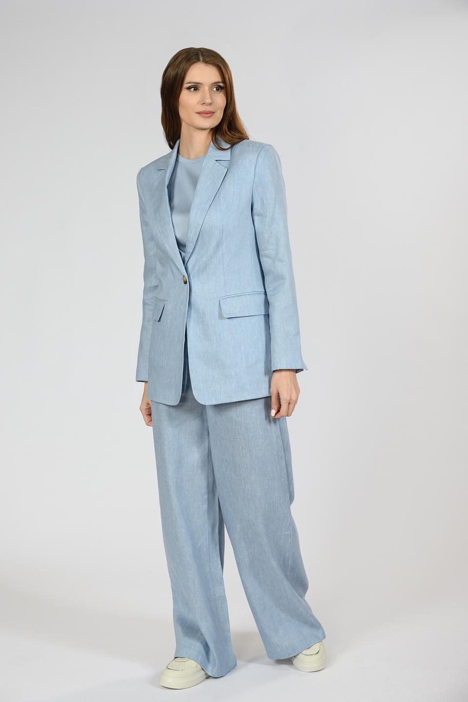 Жакет Emka льняной голубой