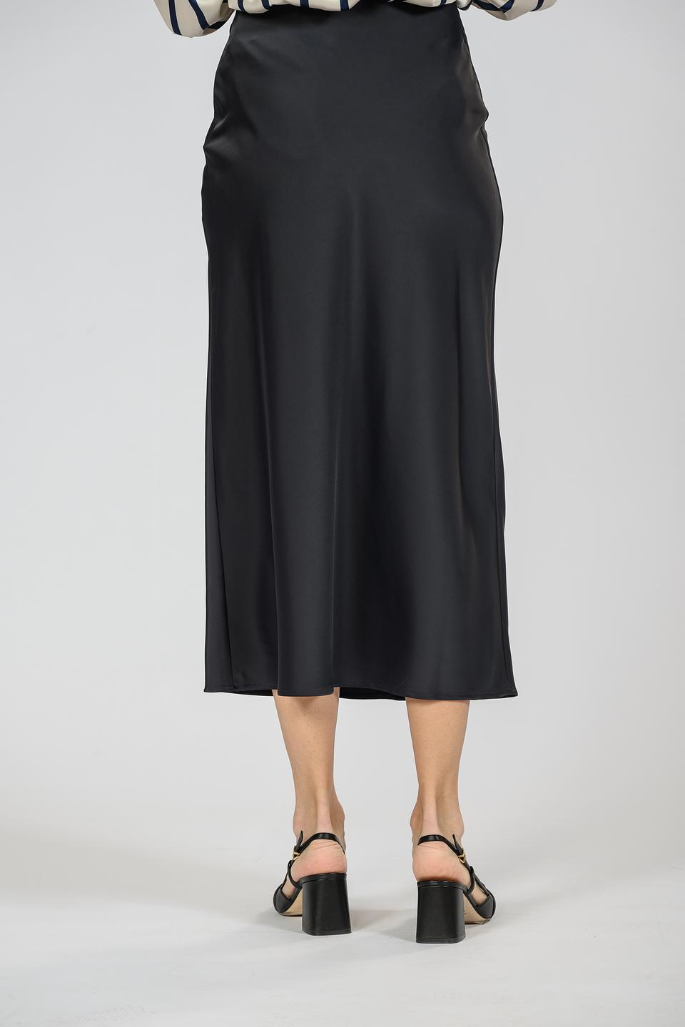 Юбка Emka атласная чёрная