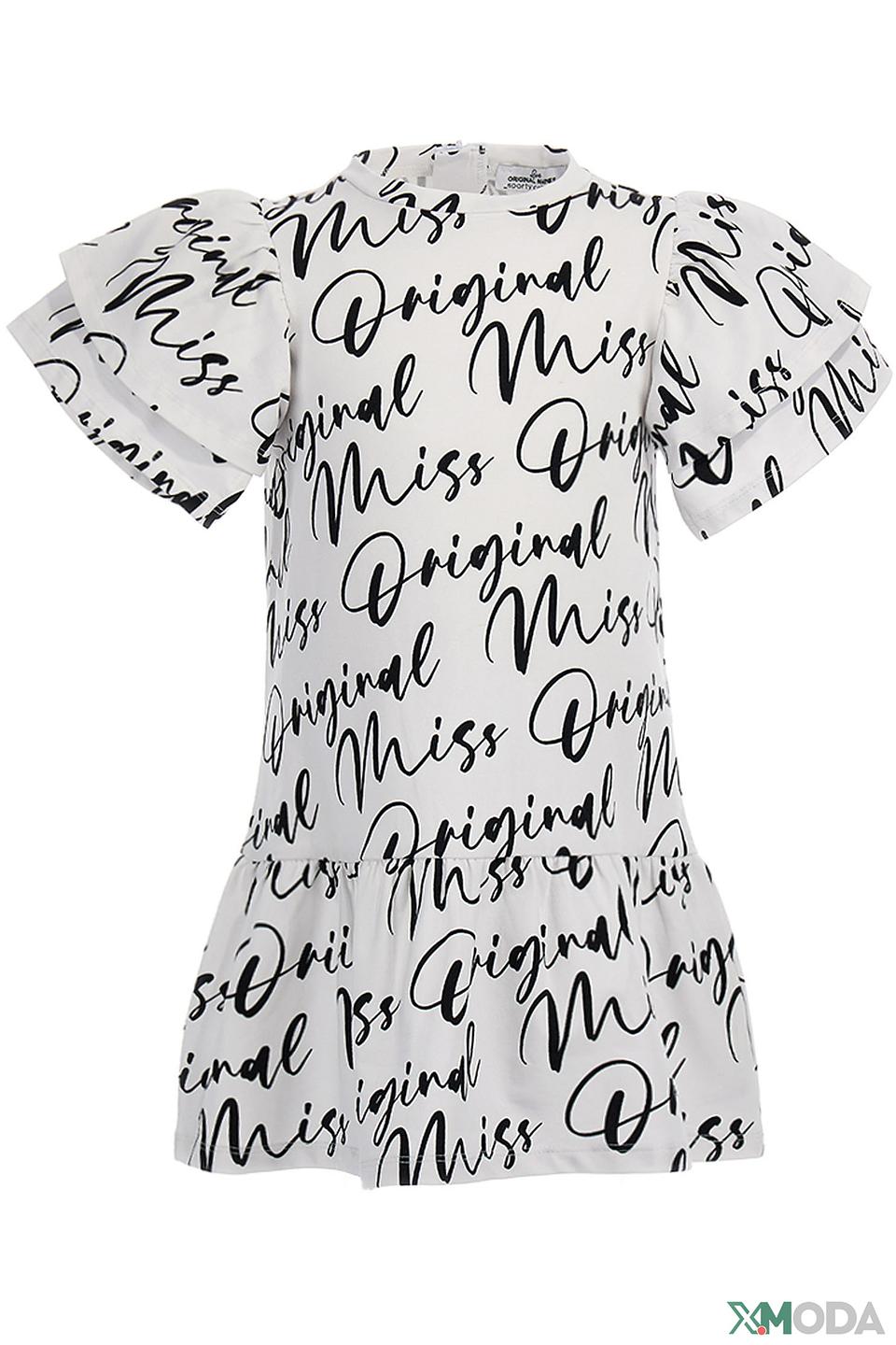 Платье Original Marines дев. с принтом белый