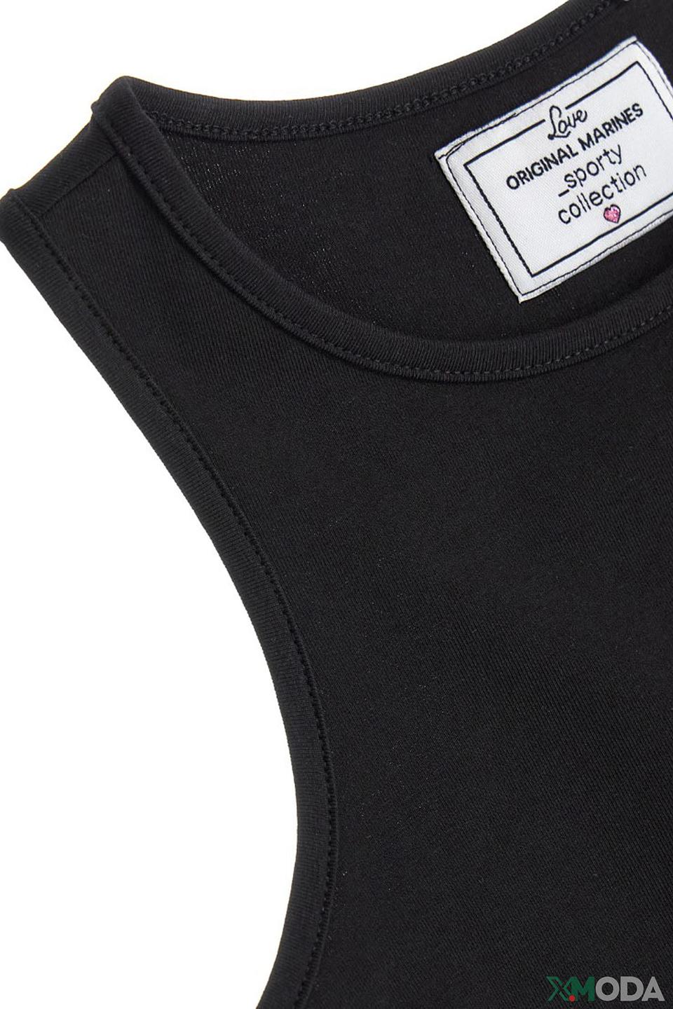 Майка Original Marines дев. чёрная с принтом