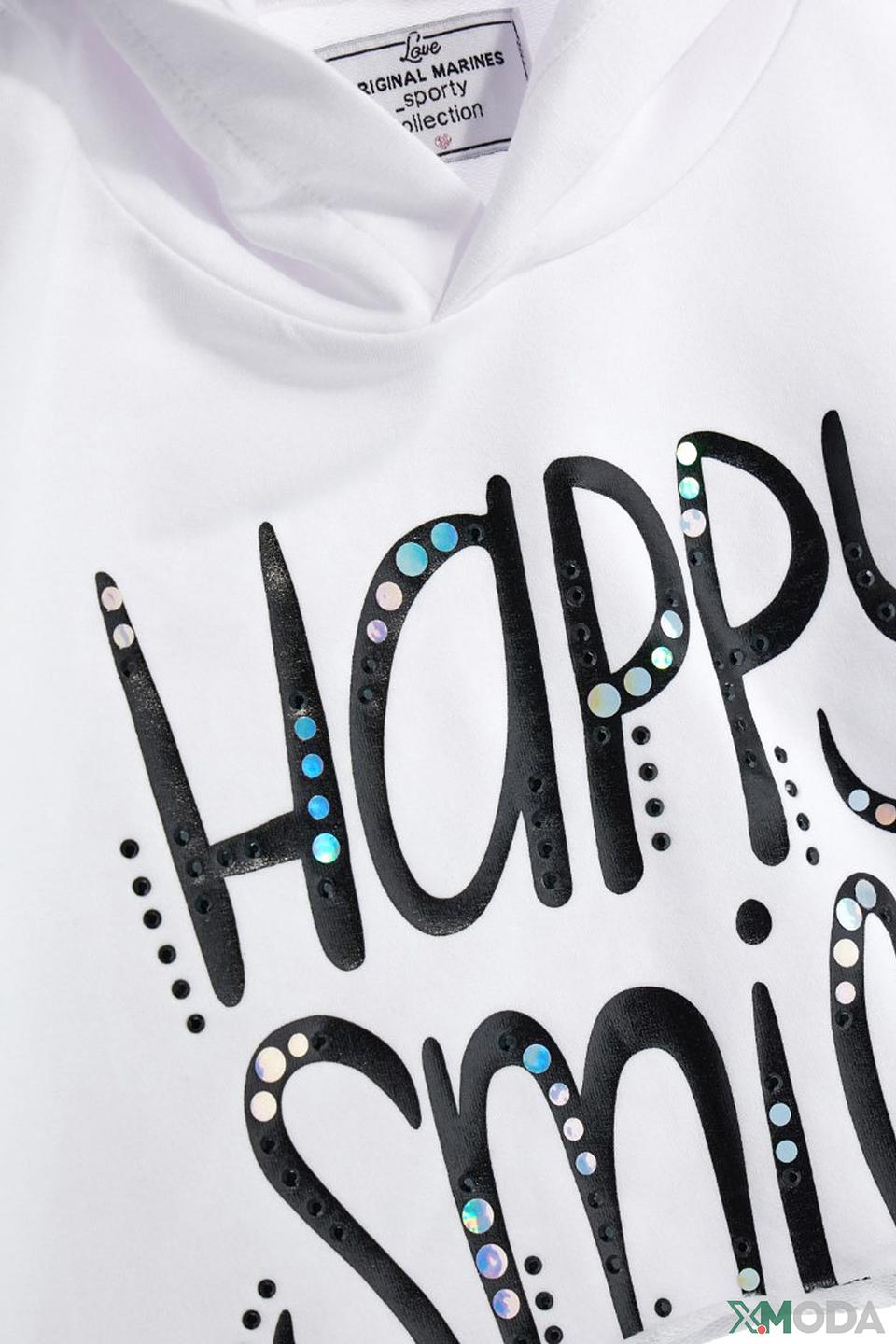 Толстовка Original Marines дев. белая с принтом