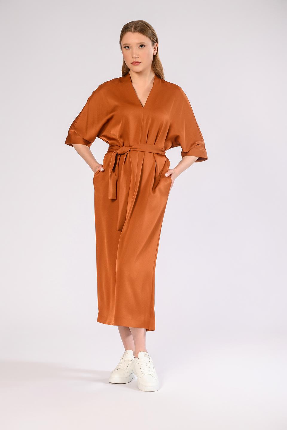 Платье Windsor жен. с запахом медный