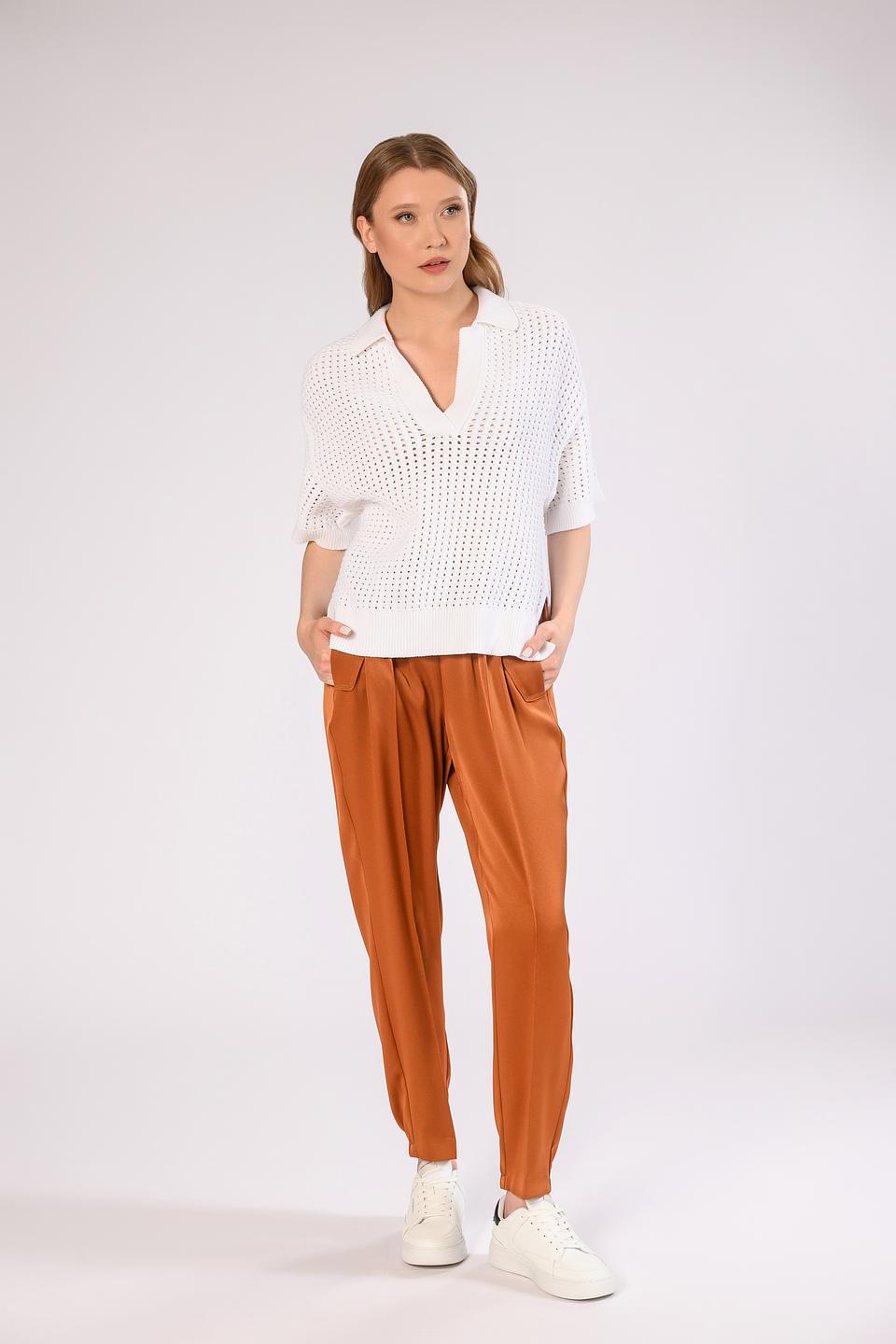 Джемпер Windsor женский ажурный белый