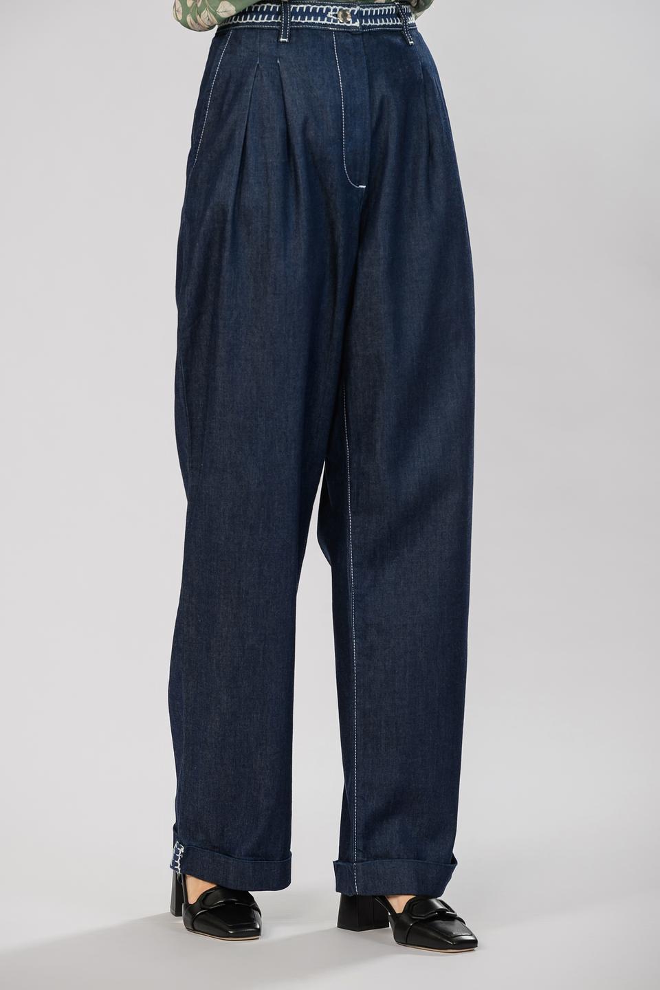 Брюки Malej широкие синие