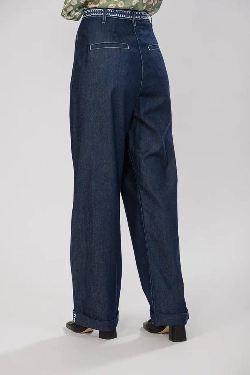 Брюки Malej широкие синие