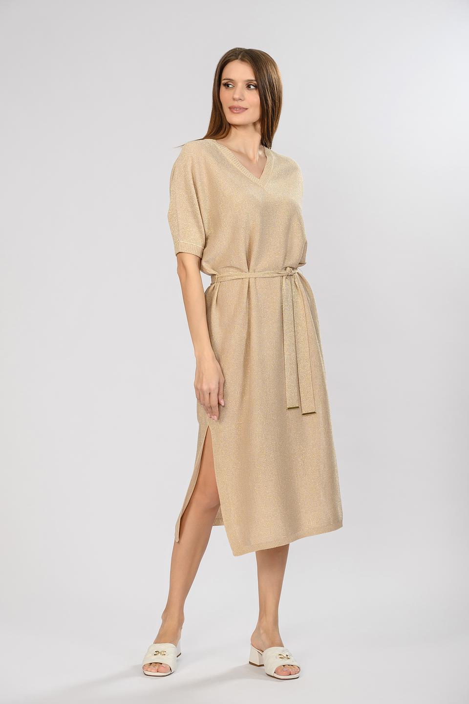 Платье D. Exterior вязаное бежевое