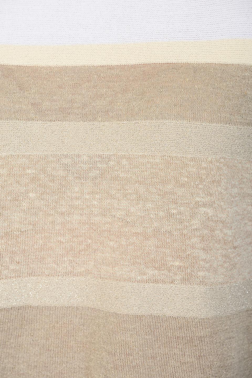 Джемпер D. Exterior в полоску бежевый