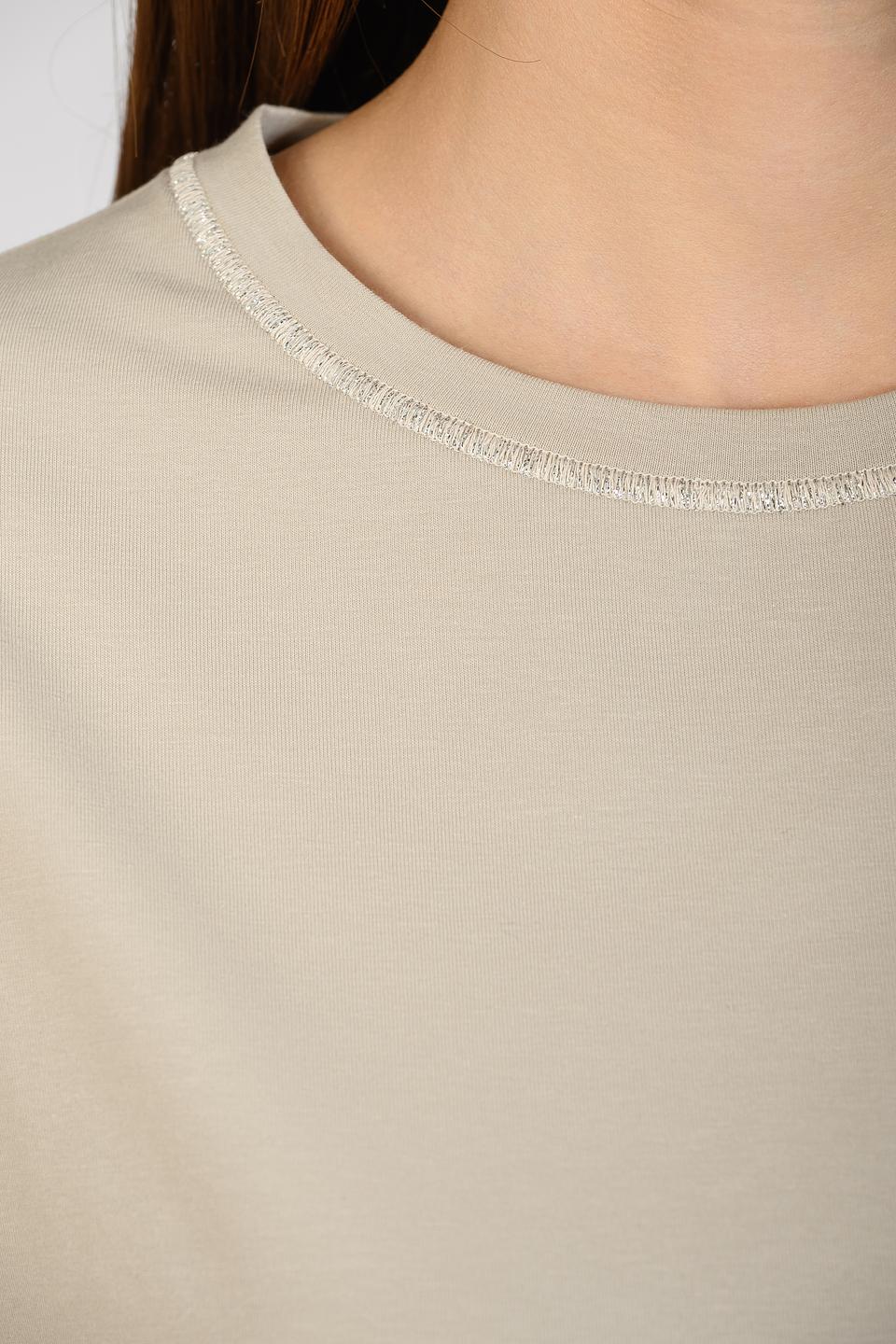 Футболка D. Exterior жен. с вставками бежевый