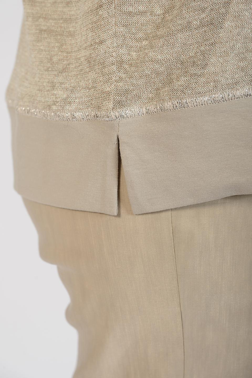 Футболка D. Exterior жен. с вставками бежевый