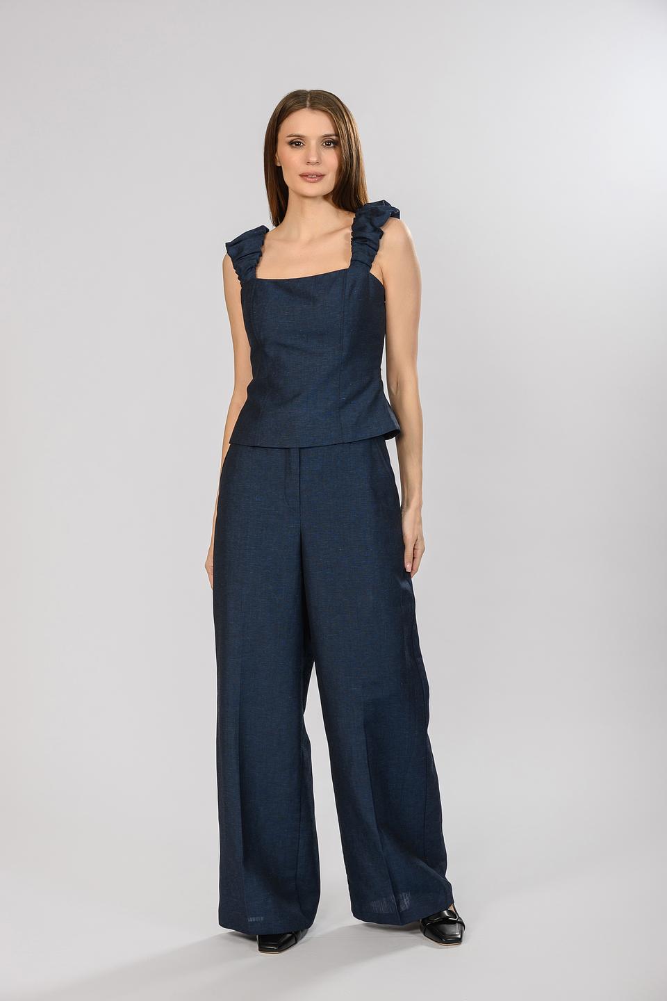 Брюки палаццо Emka тёмно-синий