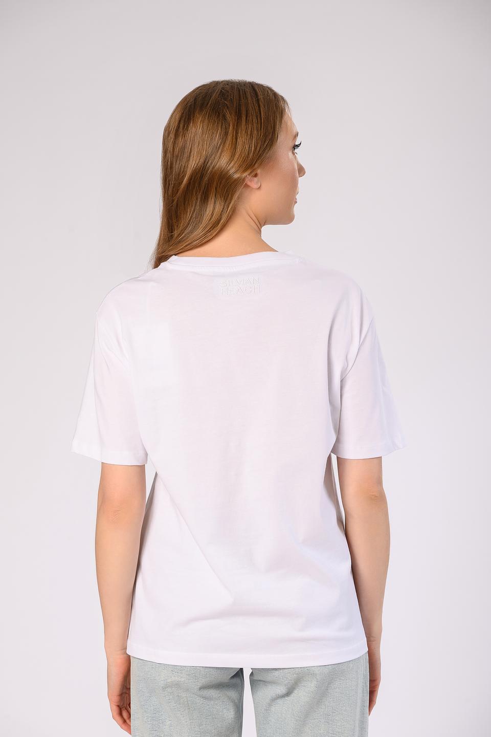 Футболка Silvian Heach с принтом белый