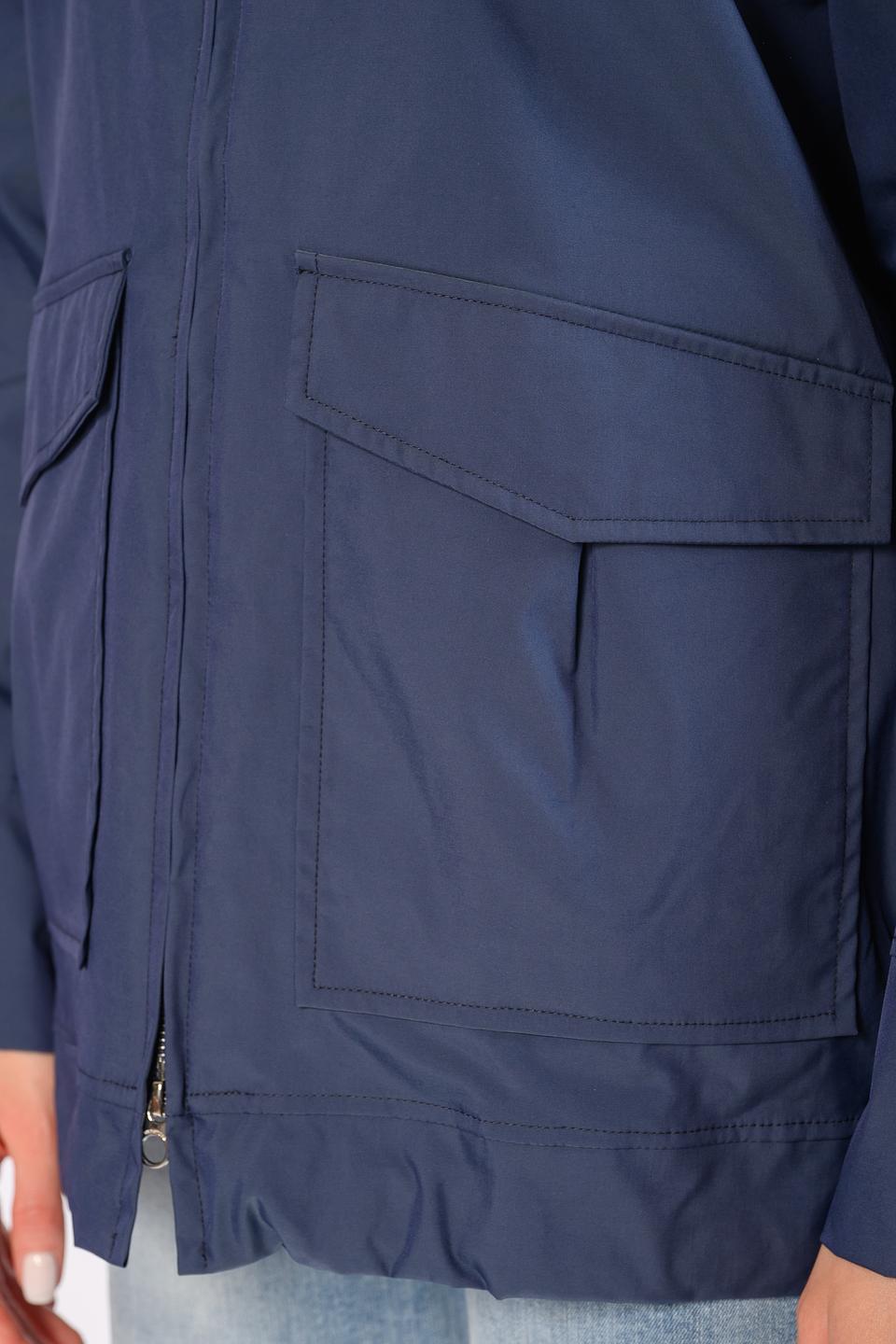 Куртка Milestone синяя с капюшоном