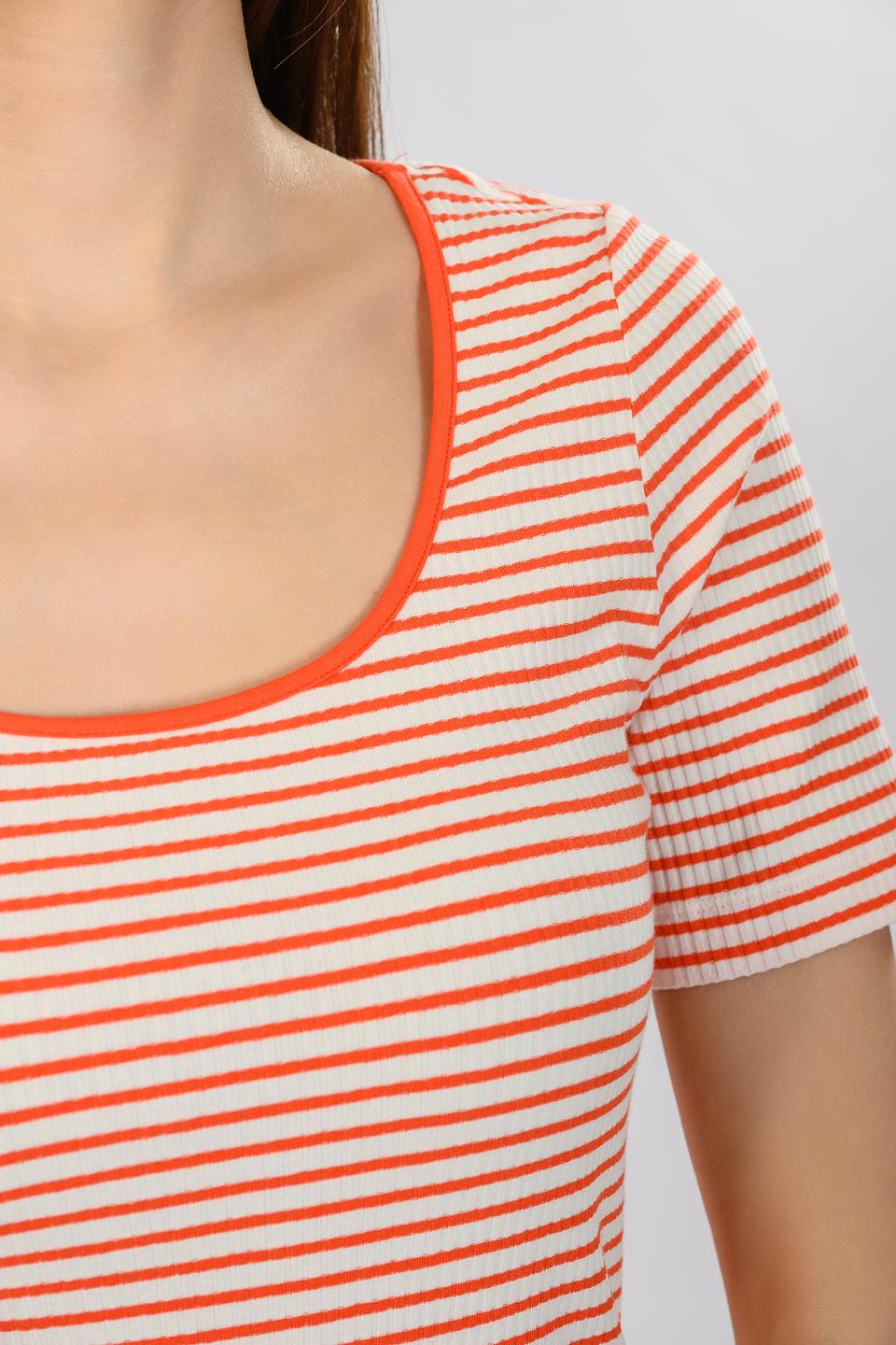 Футболка Rich and Royal в полоску оранжевая